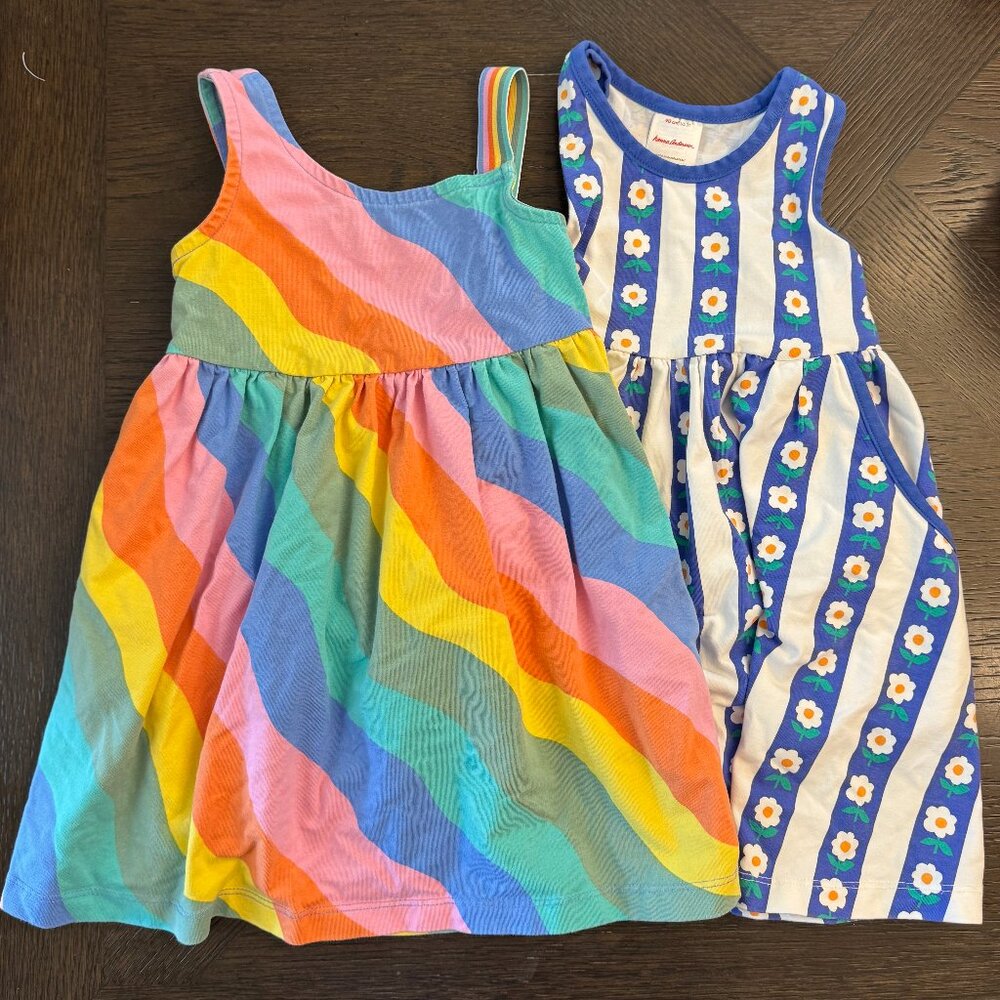 Hanna Andersson, 2 Swing Dresses with Pockets, Size 3T/90cm